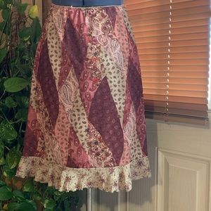 Youngty Pink Prints Size Small 22 1/2 length elastic waist